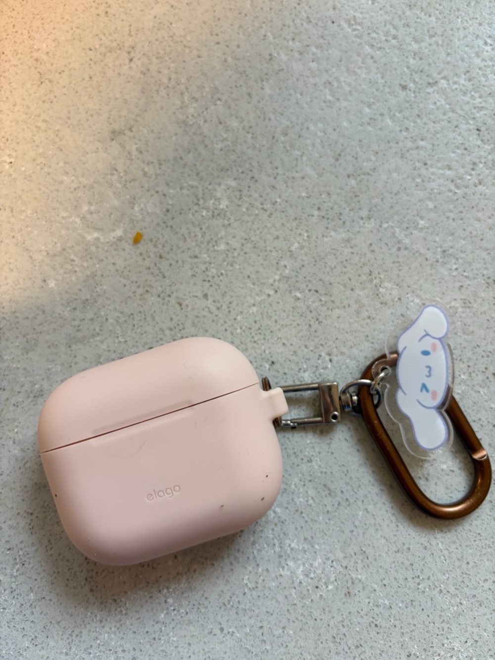 AirPods 3 with Elago Soft Pink case